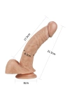 Wossi 21.5 cm Realistik Vantuzlu Belden Bağlamalı Anal Vajinal Dildo Penis