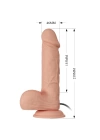 21,8 cm Titreşimli Gerçekçi Kalın Dildo Penis - Bahamut