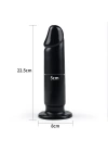 22,5 Cm Siyah Yumuşak Kalın Anal Dildo