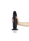 Wossi 22,5 Cm Siyah Yumuşak Kalın Anal Dildo