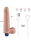 Wossi 22.6 cm USB Şarjlı Yeni Nesil Realistik Titreşimli Ten Dildo Penis