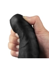 Wossi 22.6 cm USB Şarjlı Yeni Nesil Realistik Titreşimli Zenci Dildo Penis
