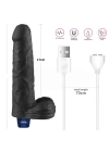 Wossi 22.6 cm USB Şarjlı Yeni Nesil Realistik Titreşimli Zenci Dildo Penis