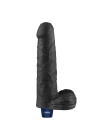 Wossi 22.6 cm USB Şarjlı Yeni Nesil Realistik Titreşimli Zenci Dildo Penis
