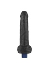 Wossi 22.6 cm USB Şarjlı Yeni Nesil Realistik Titreşimli Zenci Dildo Penis