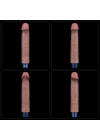Wossi 22.8 cm USB Şarjlı Yeni Nesil Realistik Testissiz Titreşimli Zenci Dildo Penis