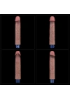 22.8 cm USB Şarjlı Yeni Nesil Realistik Testissiz Titreşimli Zenci Dildo Penis