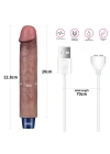 22.8 cm USB Şarjlı Yeni Nesil Realistik Testissiz Titreşimli Zenci Dildo Penis