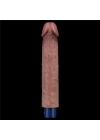 Wossi 22.8 cm USB Şarjlı Yeni Nesil Realistik Testissiz Titreşimli Zenci Dildo Penis