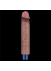 Wossi 22.8 cm USB Şarjlı Yeni Nesil Realistik Testissiz Titreşimli Zenci Dildo Penis