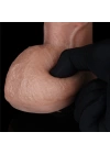 Wossi 23.5 cm Belden Bağlamalı Realistik Çift Katmanlı Yeni Nesil Silikon Dildo Penis