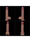 23.5 cm Belden Bağlamalı Realistik Çift Katmanlı Yeni Nesil Silikon Dildo Penis