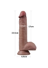 Wossi 23.5 cm Belden Bağlamalı Realistik Çift Katmanlı Yeni Nesil Silikon Dildo Penis