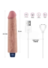 23.7 cm USB Şarjlı Yeni Nesil Realistik Testissiz Titreşimli Ten Dildo Penis