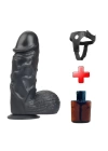 24,5 cm Belden Bağlamalı Vantuzlu Realistik Zenci Penis Anal Vajinal Dildo