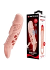 Wossi 2,5 cm Dolgu Uzatmalı Titreşimli Penis Kılıfı Prezervatif Vibratör