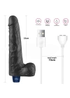 25.3 cm USB Şarjlı Yeni Nesil Realistik Titreşimli Zenci Dildo Penis