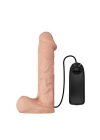 Wossi 26 cm Belden Bağlamalı İçi Dolu Titreşimli Büyük Strapon Penis
