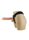 Wossi 26 cm Belden Bağlamalı İçi Dolu Titreşimli Büyük Strapon Penis