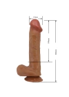 Wossi 26 cm Çift Katmanlı Gerçekçi Titreşimli Dildo Vibratör Penis - Bergrisi
