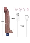 Wossi 27 cm USB Şarjlı Yeni Nesil Realistik Titreşimli Dildo Penis