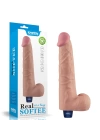 Wossi 27.2 cm USB Şarjlı Yeni Nesil Realistik Titreşimli Ten Dildo Penis