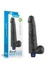 27.2 cm USB Şarjlı Yeni Nesil Realistik Titreşimli Zenci Dildo Penis