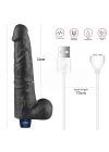 27.2 cm USB Şarjlı Yeni Nesil Realistik Titreşimli Zenci Dildo Penis