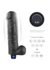 Wossi 27.2 cm USB Şarjlı Yeni Nesil Realistik Titreşimli Zenci Dildo Penis