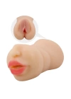 3 Boyutlu Ten Rengi Suni Oral & Vajinal Mastürbatör - Zoey