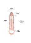 Wossi 3 cm Dolgulu Penis Kılıfı Uzatmalı Prezervatif Dildo