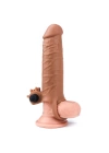 Wossi 3 cm Uzatmalı Realistik Titreşimli Penis Kılıfı Melez XTender