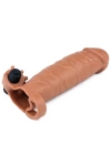 Wossi 3 cm Uzatmalı Realistik Titreşimli Penis Kılıfı Melez XTender
