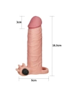 Wossi 3 cm Uzatmalı Realistik Titreşimli Penis Kılıfı XTender