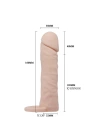 4 cm Dolgulu Realistik Uzatmalı Penis Kılıfı Dildo Ten Rengi Penis