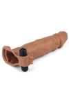 4 cm Uzatmalı Realistik Titreşimli Penis Kılıfı Melez XTender