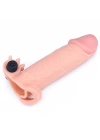 Wossi 4,5 cm Uzatmalı Ten Rengi Realistik Titreşimli Penis Kılıfı XTender
