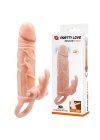 Wossi 5 cm Dolgu Uzatmalı 10 Fonksiyonlu Çift Titreşimli Penis Kılıfı Prezervatif Vibratör