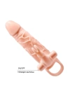 Wossi 5 cm Dolgu Uzatmalı 10 Fonksiyonlu Çift Titreşimli Penis Kılıfı Prezervatif Vibratör