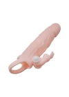 5 cm Dolgu Uzatmalı Titreşimli Penis Kılıfı Prezervatif Vibratör
