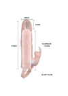 5 cm Dolgu Uzatmalı Titreşimli Penis Kılıfı Prezervatif Vibratör