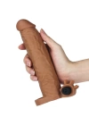 Wossi 5 cm Uzatmalı Realistik Titreşimli Penis Kılıfı Melez XTender