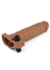 5 cm Uzatmalı Realistik Titreşimli Penis Kılıfı Melez XTender