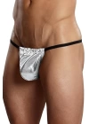 Bacio Fantazi Gümüş Renk Lame Erkek String-Tanga BC4579