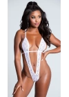 Bacio Fantezi Beyaz Dantel Mikro bayan İç Giyim Babydoll BC9133-5