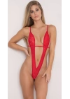 Bacio Fantezi Kırmızı Dantelli Arkası Açık Seksi Gecelik BC10115