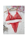Bacio Fantezi Kırmızı Dantelli Seksi Sütyen Kilot Takım BC9703
