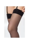 Bacio Kadın Siyah Düz Jartiyer Çorabı BC0434