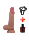 Belden Bağlamalı 19,4 cm Kıkırdak Yapılı Çift Katmanlı Gerçekçi Dildo Penis