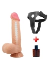 Wossi Belden Bağlamalı 21,8 cm Kıkırdak Yapılı Çift Katmanlı Gerçekçi Dildo Penis